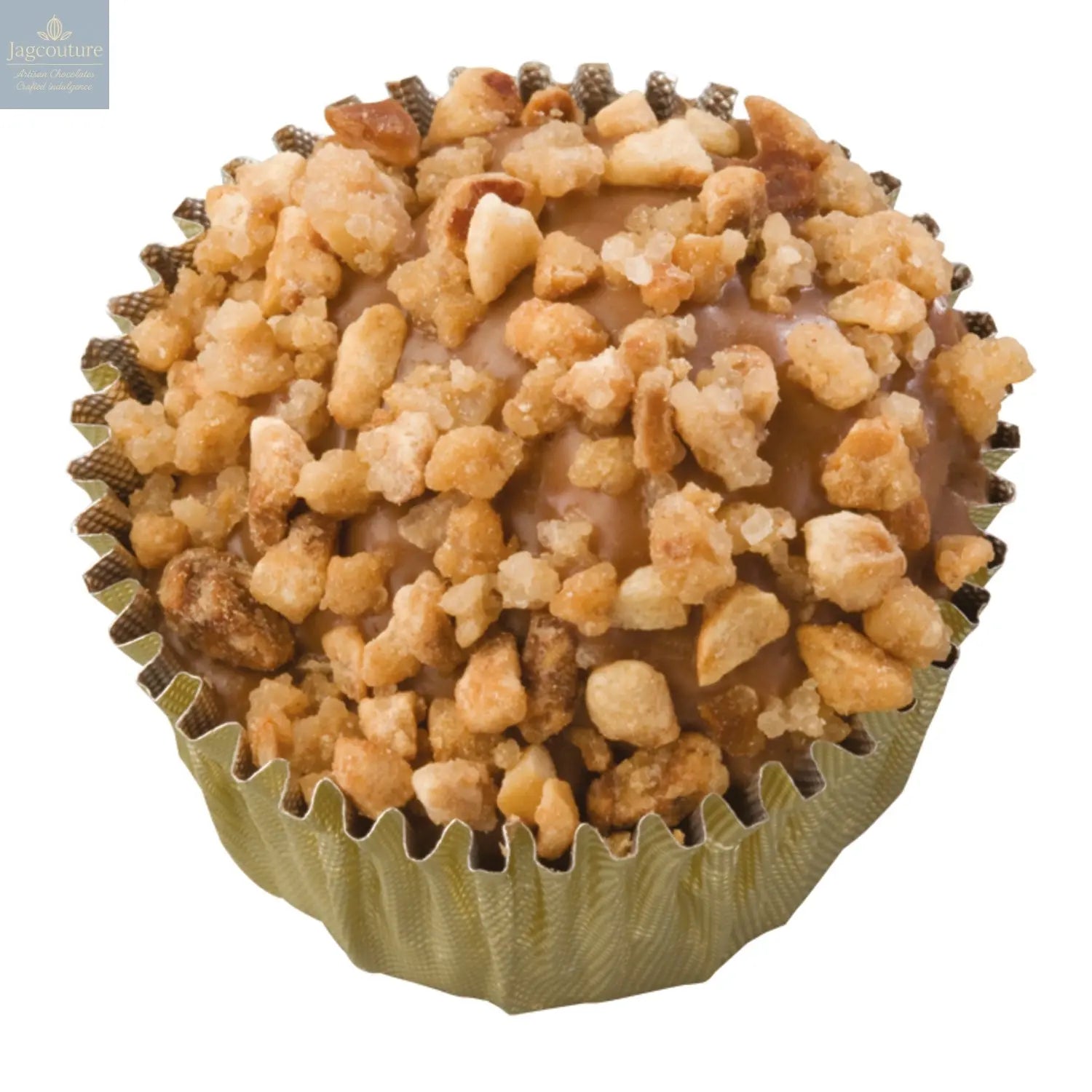 Laurette - milk praline with caramelised nuts 16.8g - Jag Couture Chocolates