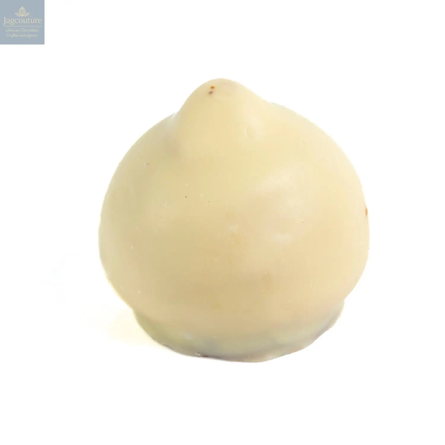 Manon Café - white chocolate filled with coffee cream on a layer of hazelnut praline with whole hazelnut 12.5g - Jag Couture Chocolates