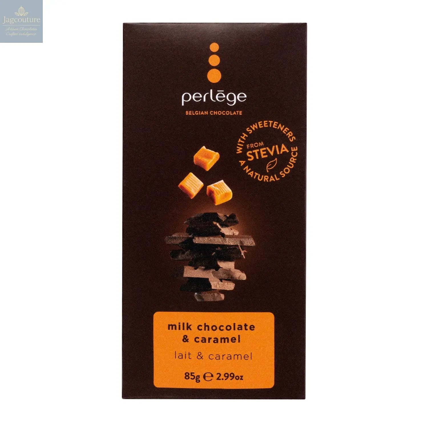 Milk chocolate tablet with caramel Jag Couture Chocolates