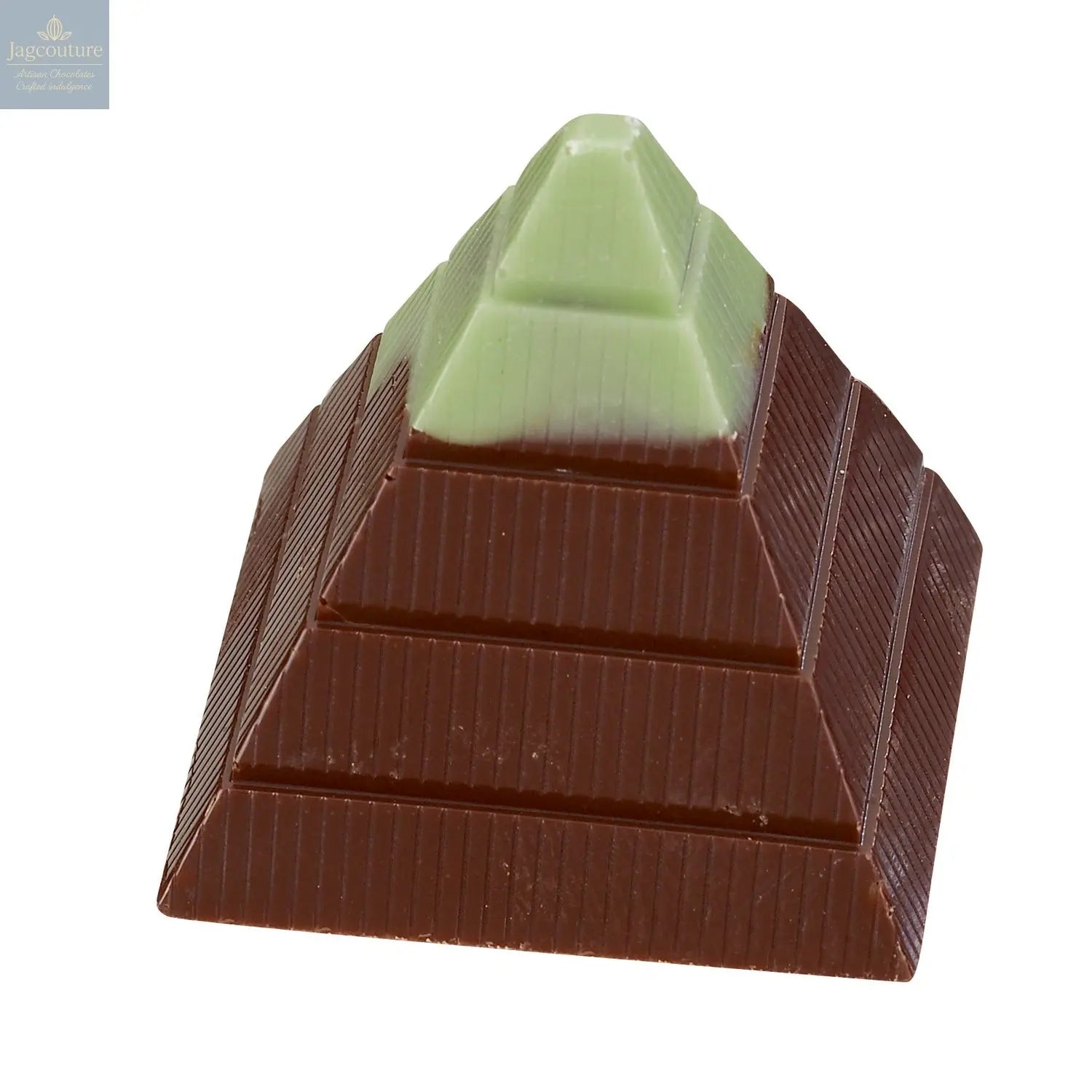 Mint cream pyramid - in dark chocolate 13g - Jag Couture Chocolates