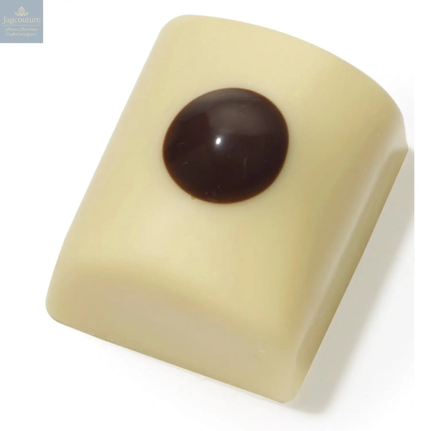Modest - white chocolate with vanilla flavoured ganache 15g - Jag Couture Chocolates