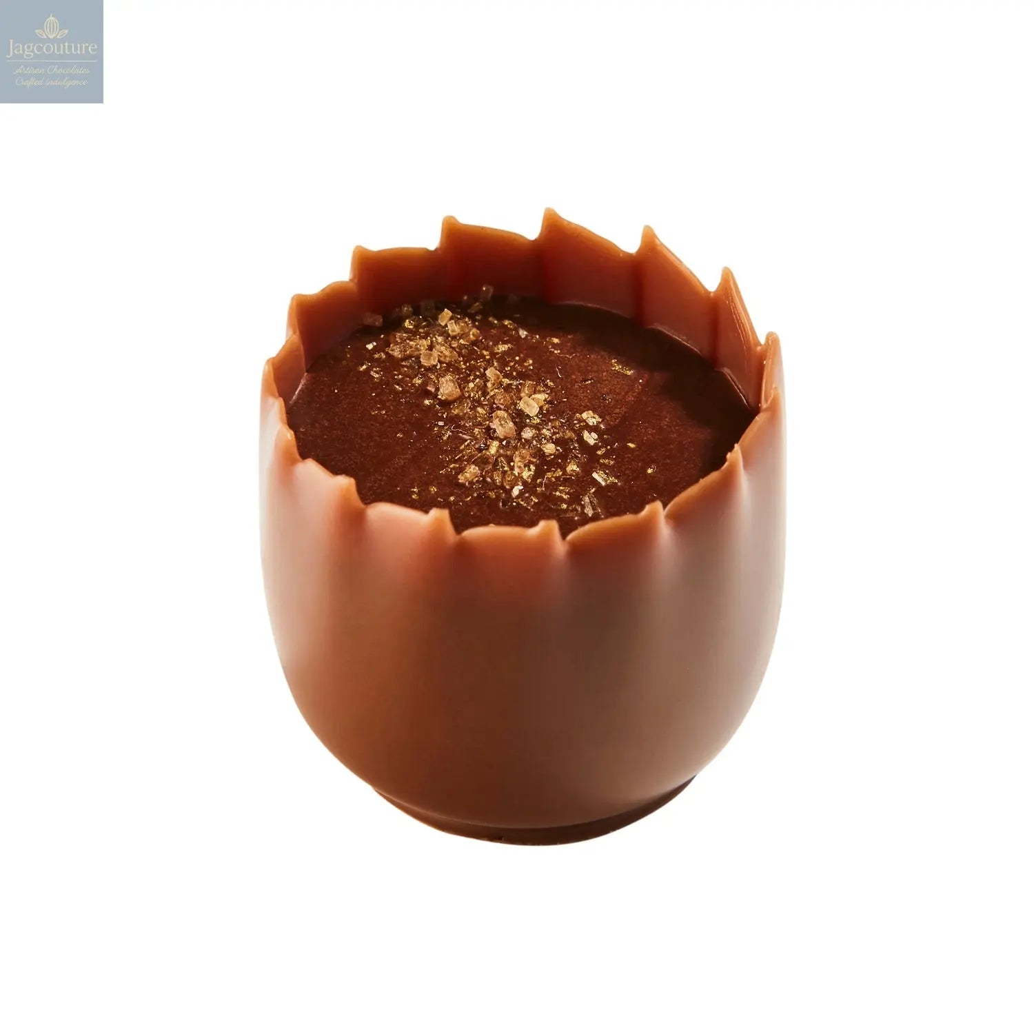 Olivia - milk chocolate salted caramel ganache 12.9g - Jag Couture Chocolates