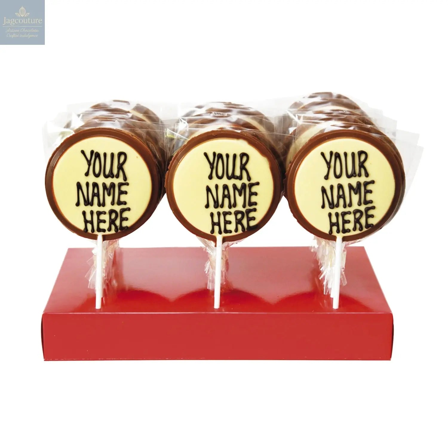 Personalised handmade chocolate lolly - Jag Couture Chocolates