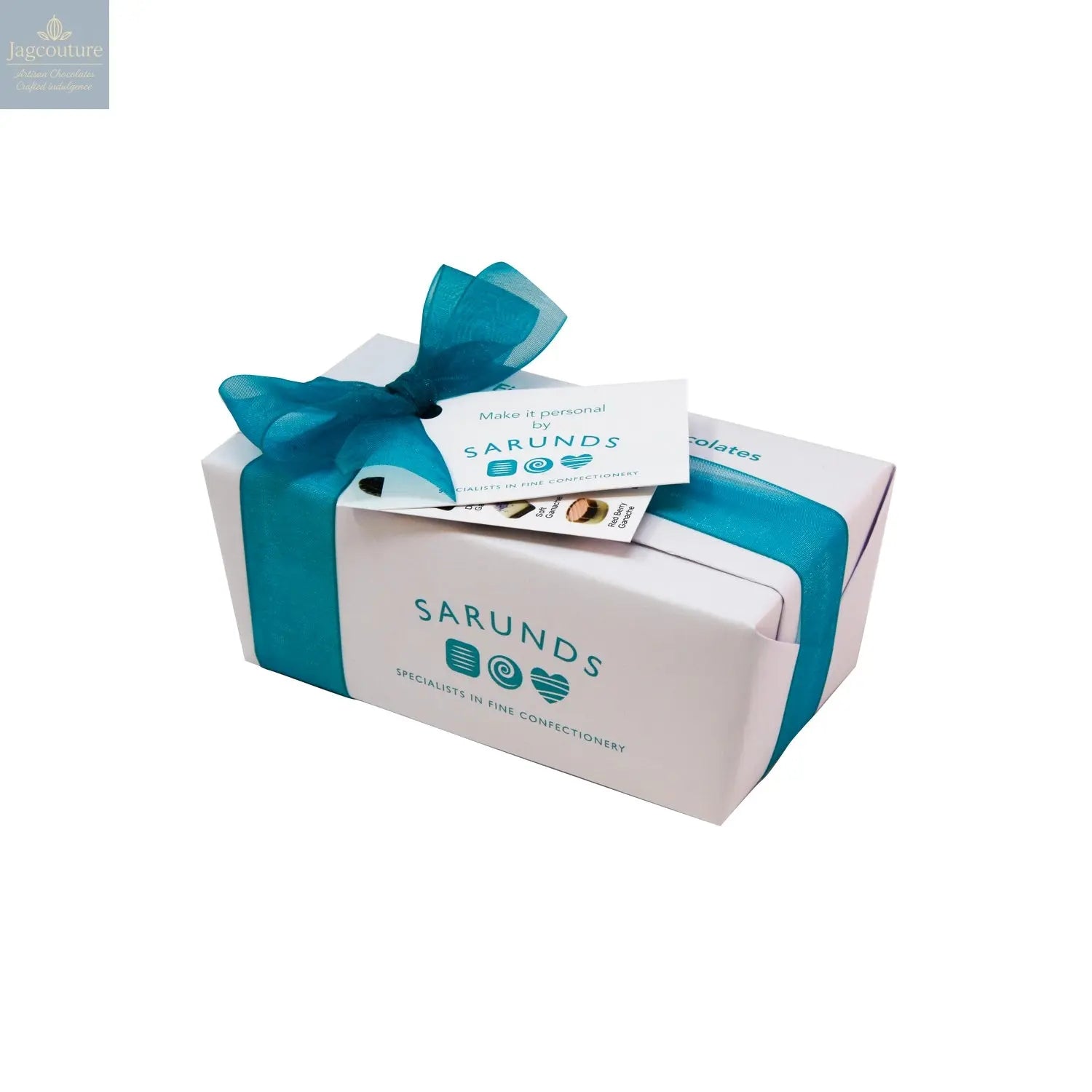 Personalised wrapped ballotin of assorted Belgian chocolates - Jag Couture Chocolates