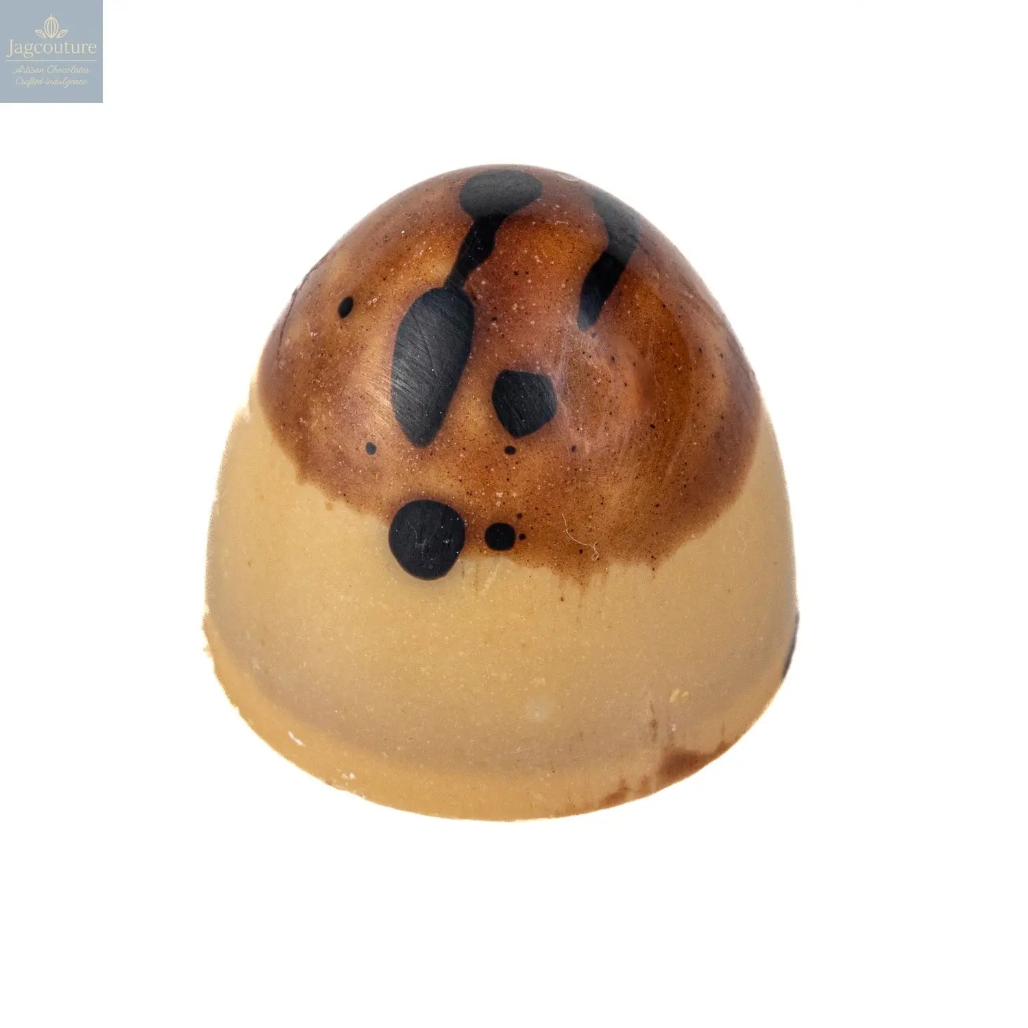 Popcorn Bullet - white caramel chocolate with a popcorn caramel 10g - Jag Couture Chocolates