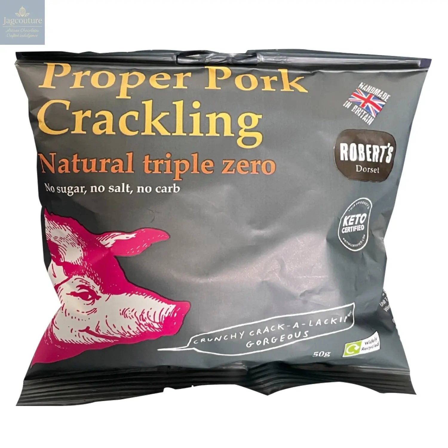 Proper Pork Crackling natural - VAT FREE Jag Couture Chocolates