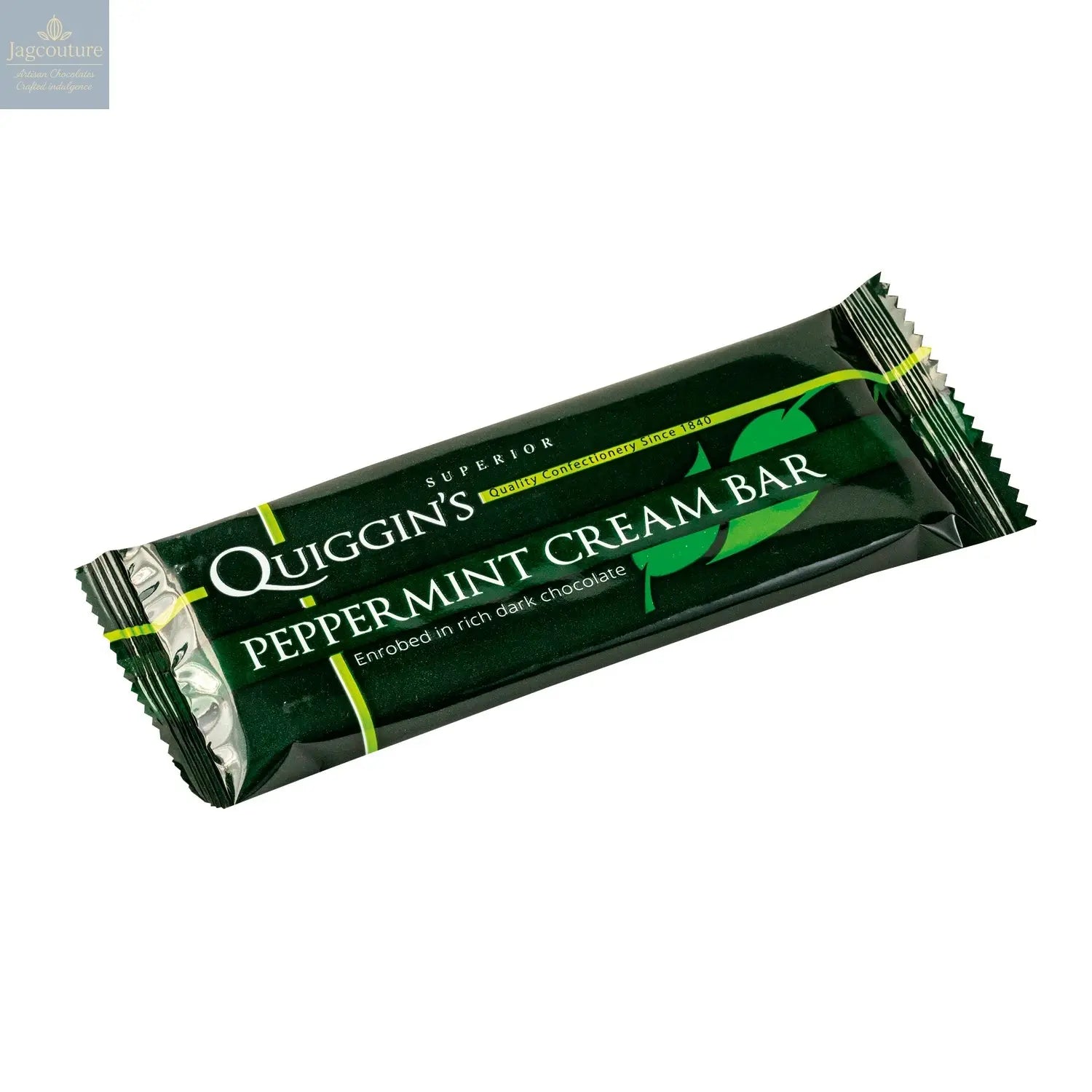 Quiggin's dark chocolate covered peppermint cream bar Jag Couture Chocolates