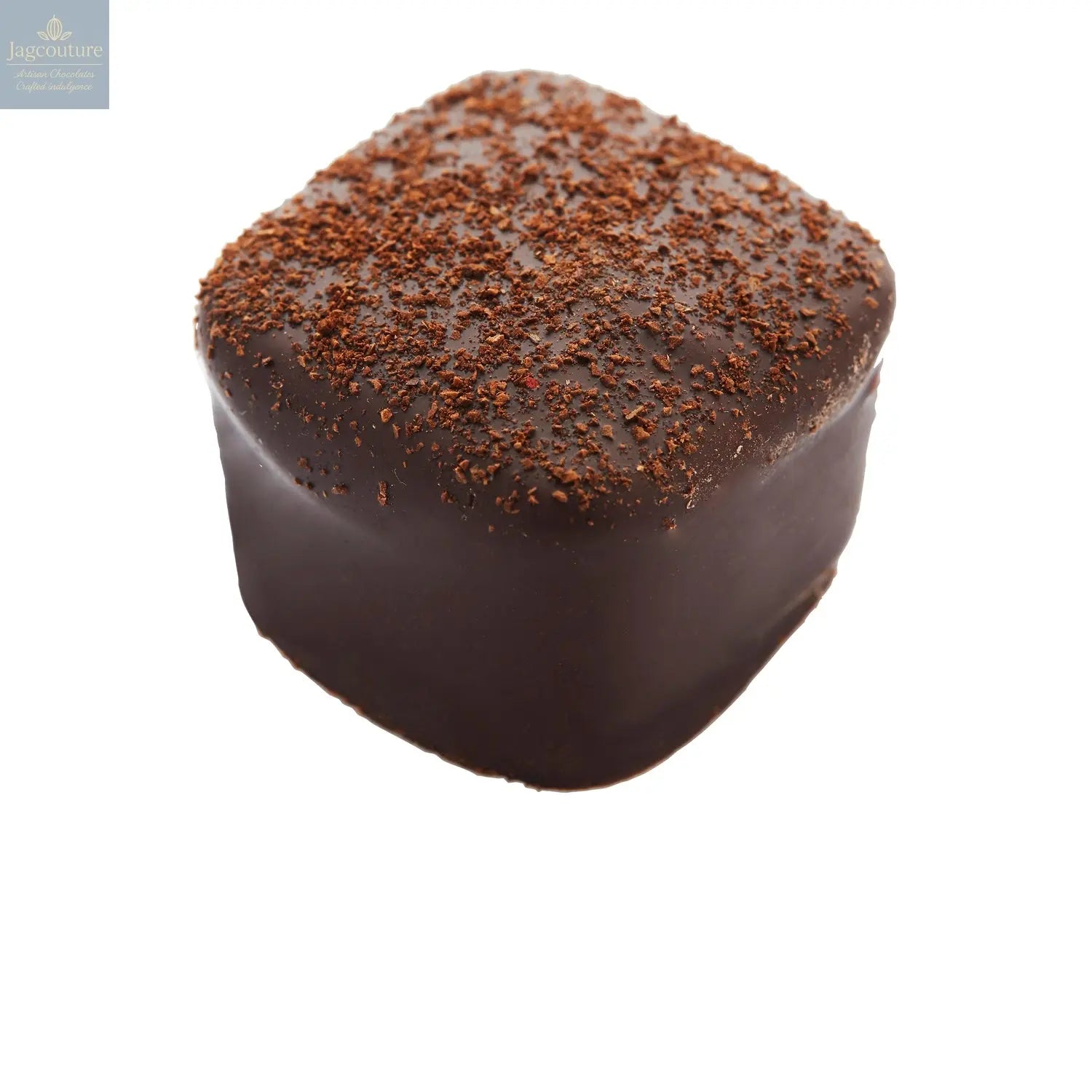 Ristretto - coffee mousse in dark chocolate hand decorated with grains of coffee 18.6g - Jag Couture Chocolates