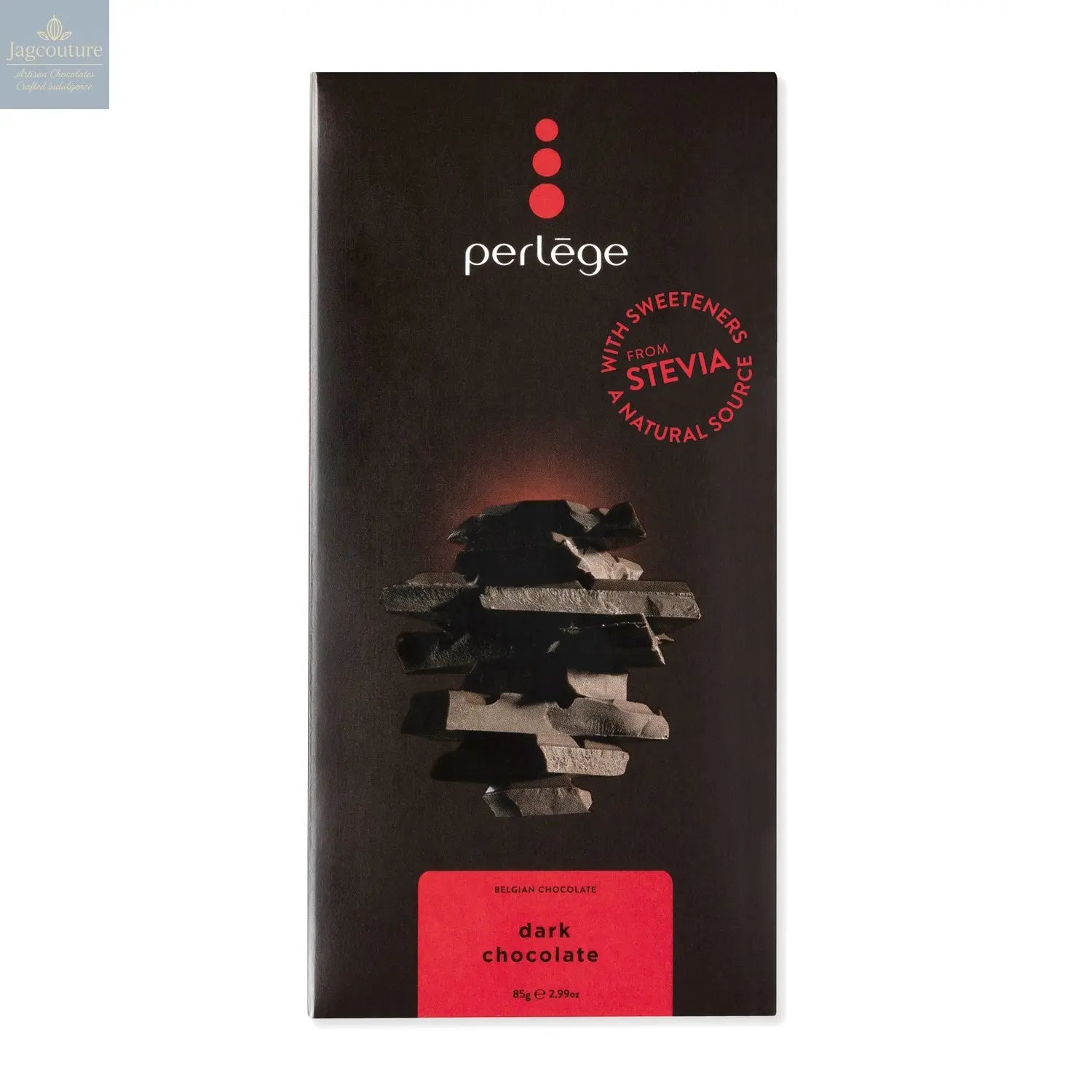 Solid dark chocolate tablet Jag Couture Chocolates