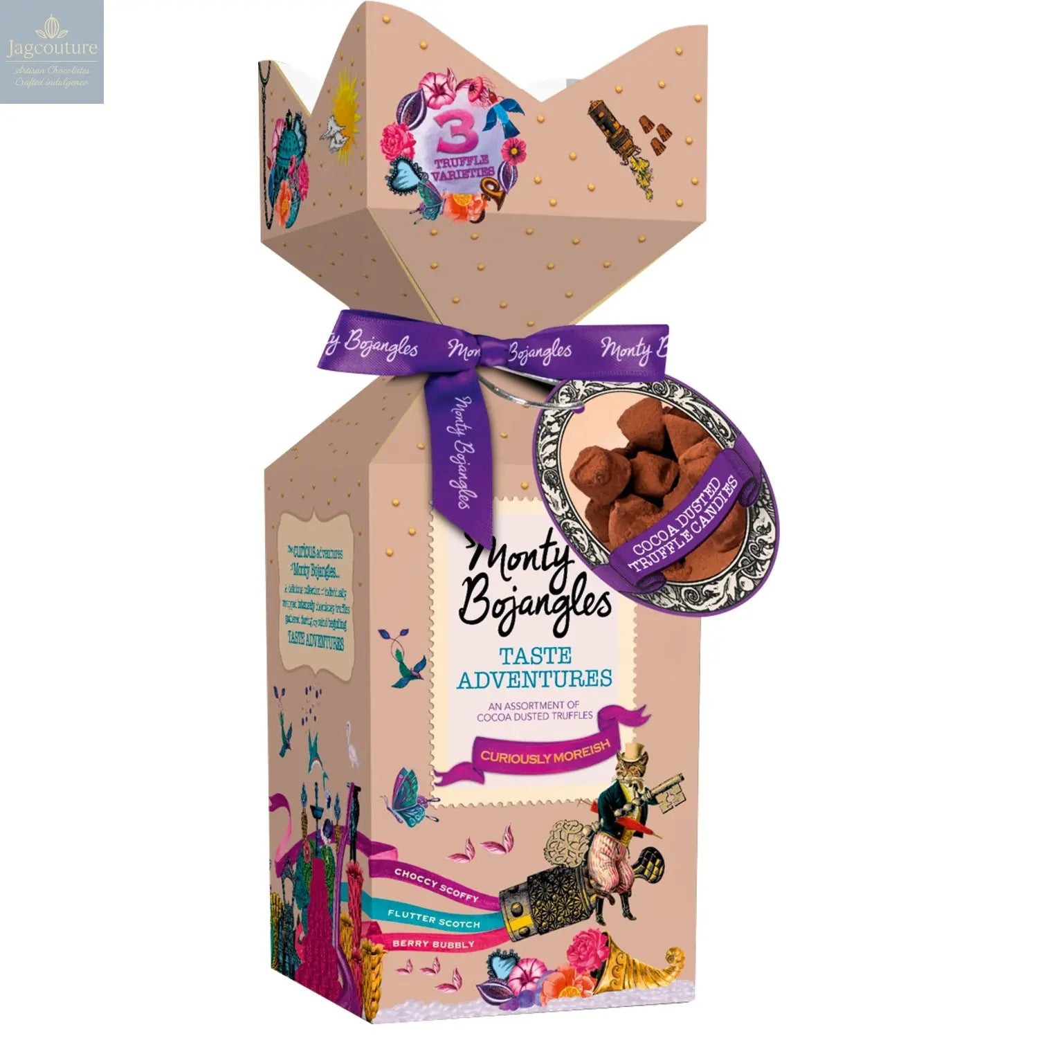 Taste Adventures tip top carton of assorted flavoured cocoa dusted truffles - Jag Couture Chocolates