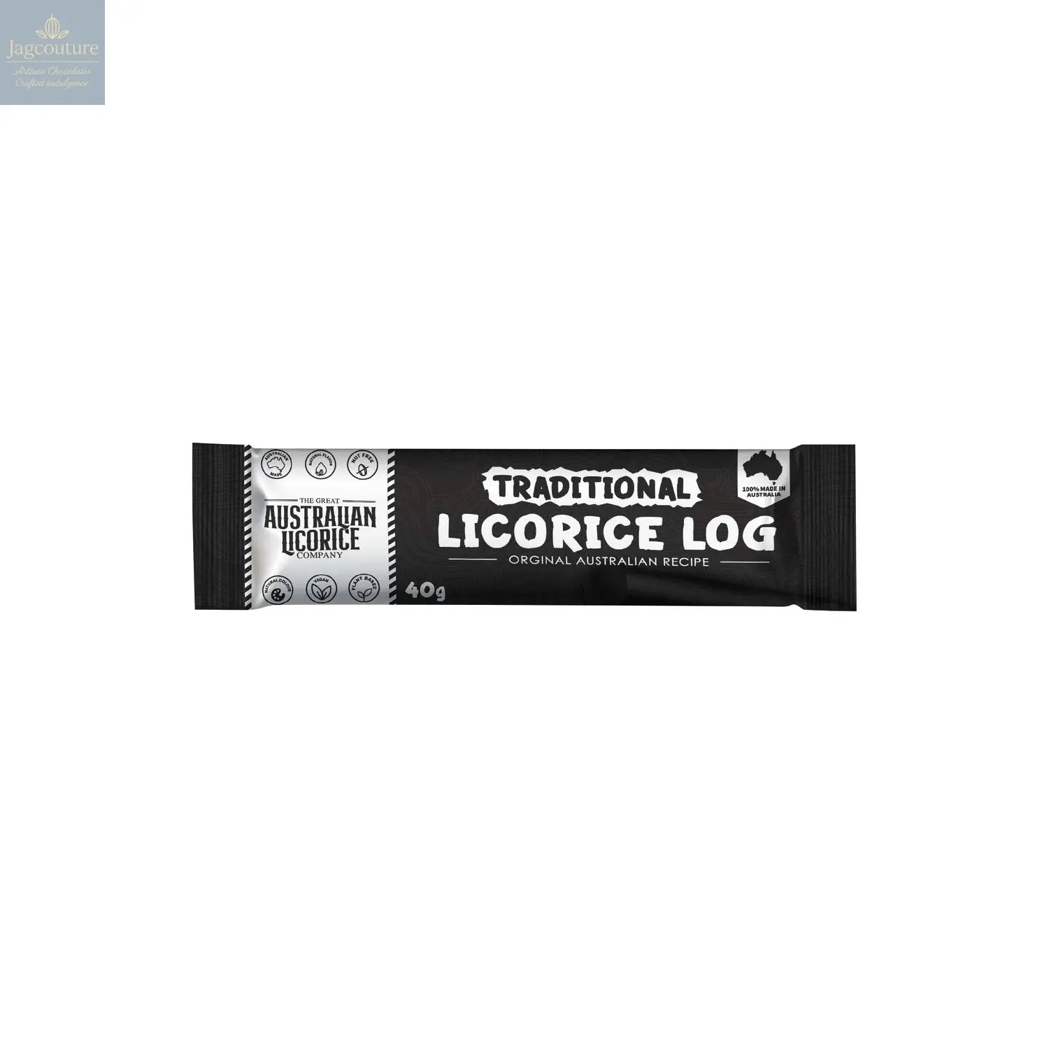 Traditional licorice log Jag Couture Chocolates