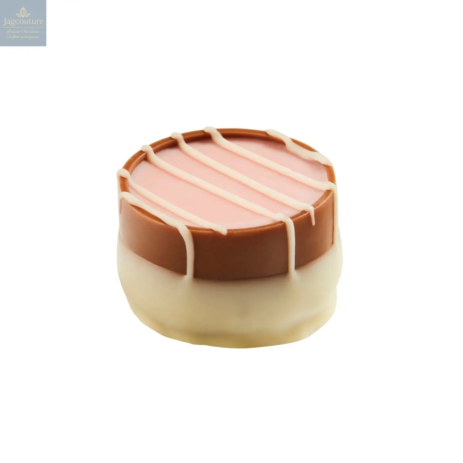 Vivaldi - milk chocolate cup with a red berry ganache 14g - Jag Couture Chocolates