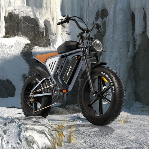 JANSNO Adults Electric Bike with Dual Suspension & Removable 48V 34Ah Battery, 250W Brushless Motor, 50.8cm x 10.16cm Tires, 15MPH, 7-Speed All-Terrain Ebike for Off-Road Mountain Camping Commuting - Grey, Mountain Bike Gear, Adventure Biking, Rugged Des JANSNO Adults Electric Bike with Dual Suspension & Removable 48V 34Ah Battery, 250W Brushless Motor, 50.8cm x 10.16cm Tires, 15MPH, 7-Speed All-Terrain Ebike for Off-Road Mountain Camping Commuting - Grey, Mountain Bike Gear, Adventure Biking, Rugged Des