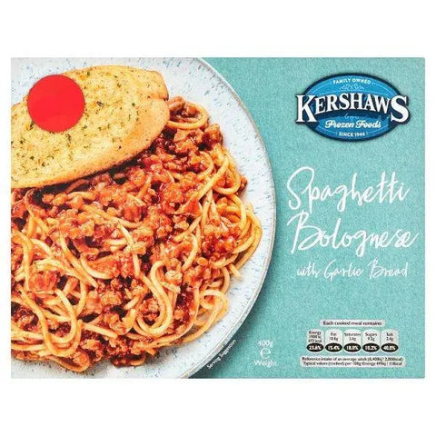 Kershaws Spaghetti Bolognese with Garlic Bread 400g Kershaws Spaghetti Bolognese with Garlic Bread 400g