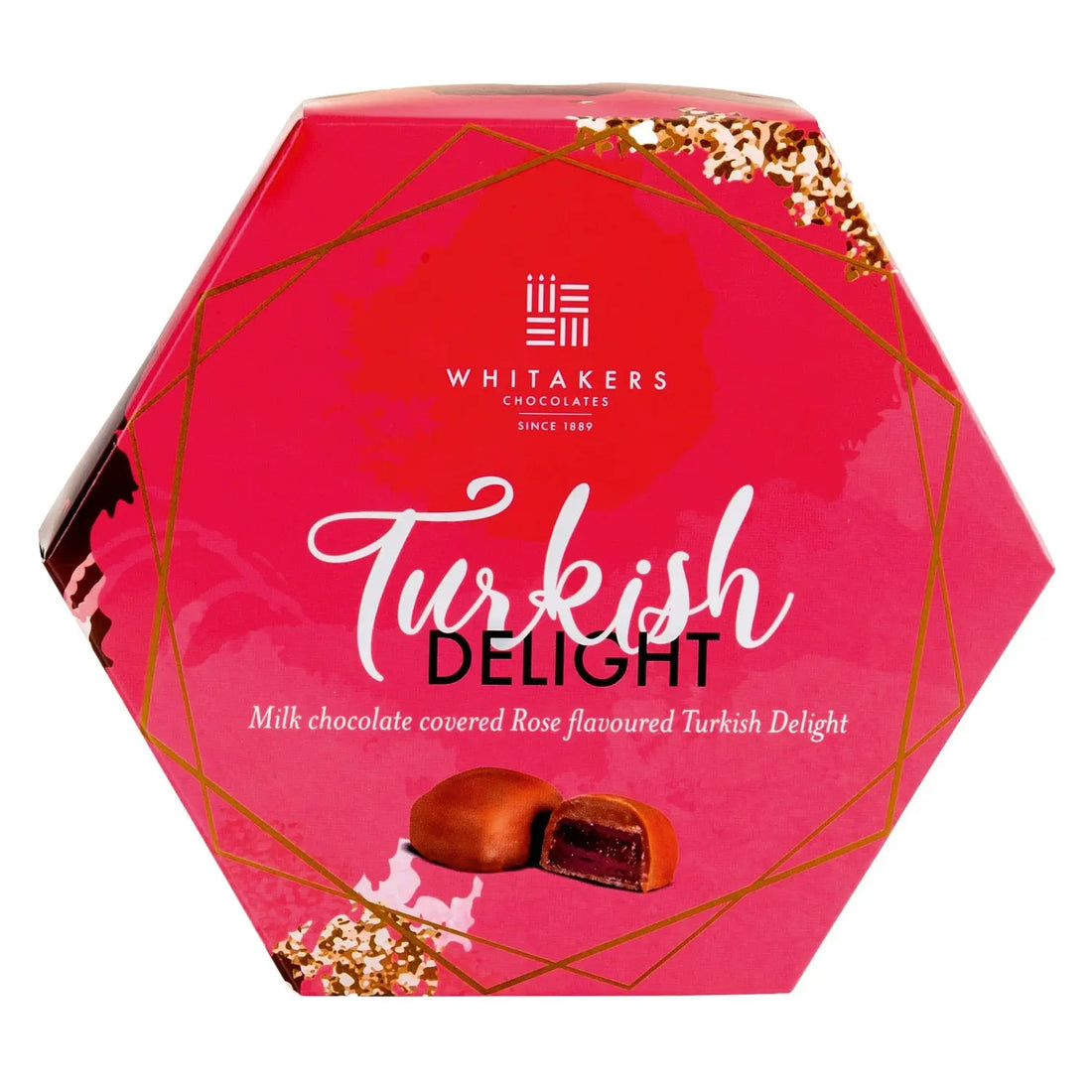 A-Chocoholic-s-Dream-Whitakers-Turkish-Delight-Hexagon-Box Jag Couture Chocolates