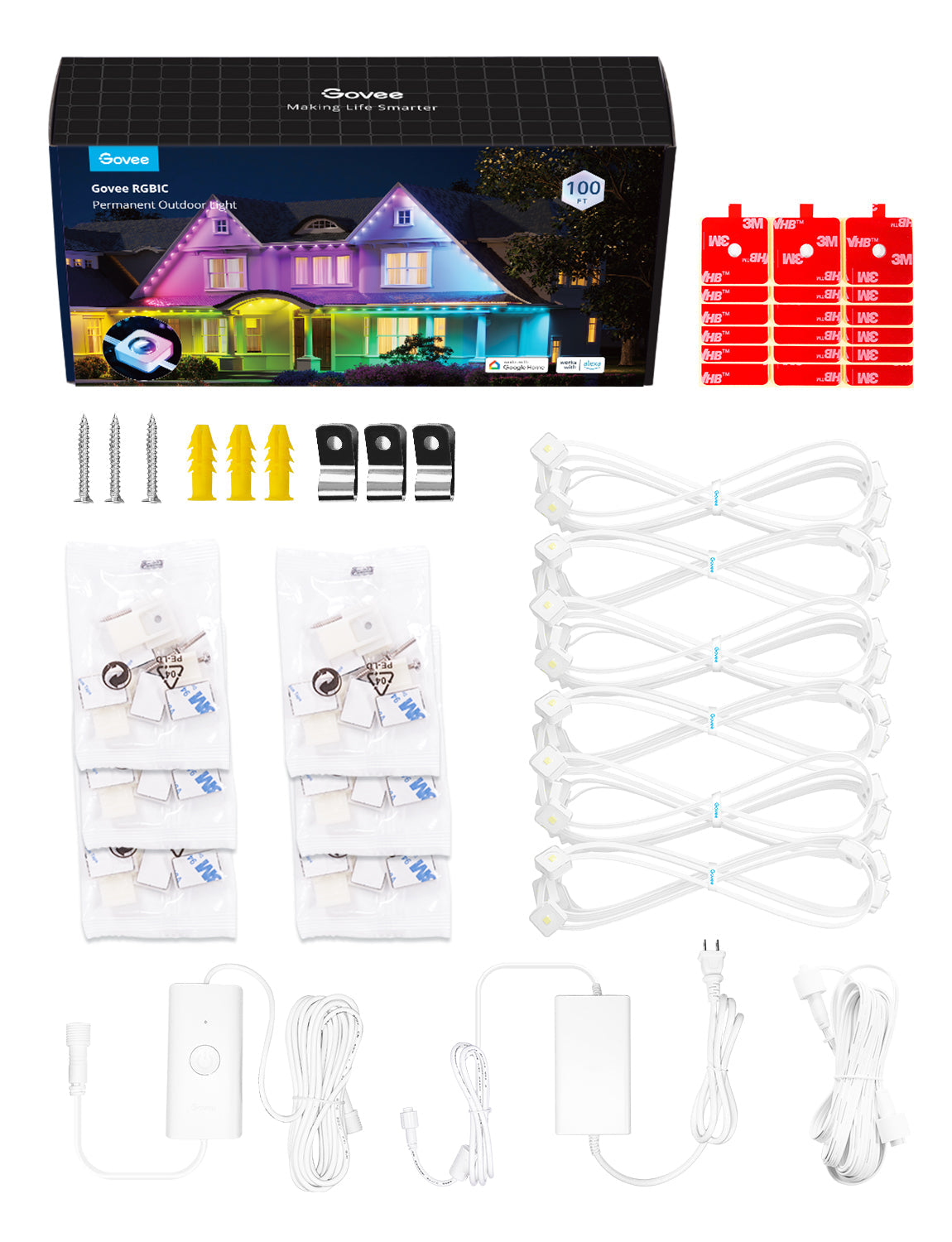 GOVEE RGBIC PERM OUTDOOR LIGHTS 30M IP67