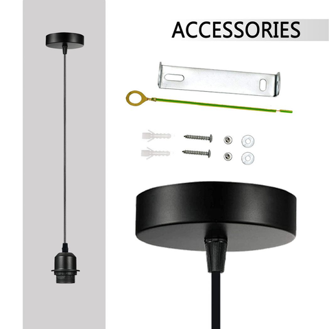 10 Pack Industrial Grey Pendant Light, Lampshade Addable E27 Lamp Holder Light,