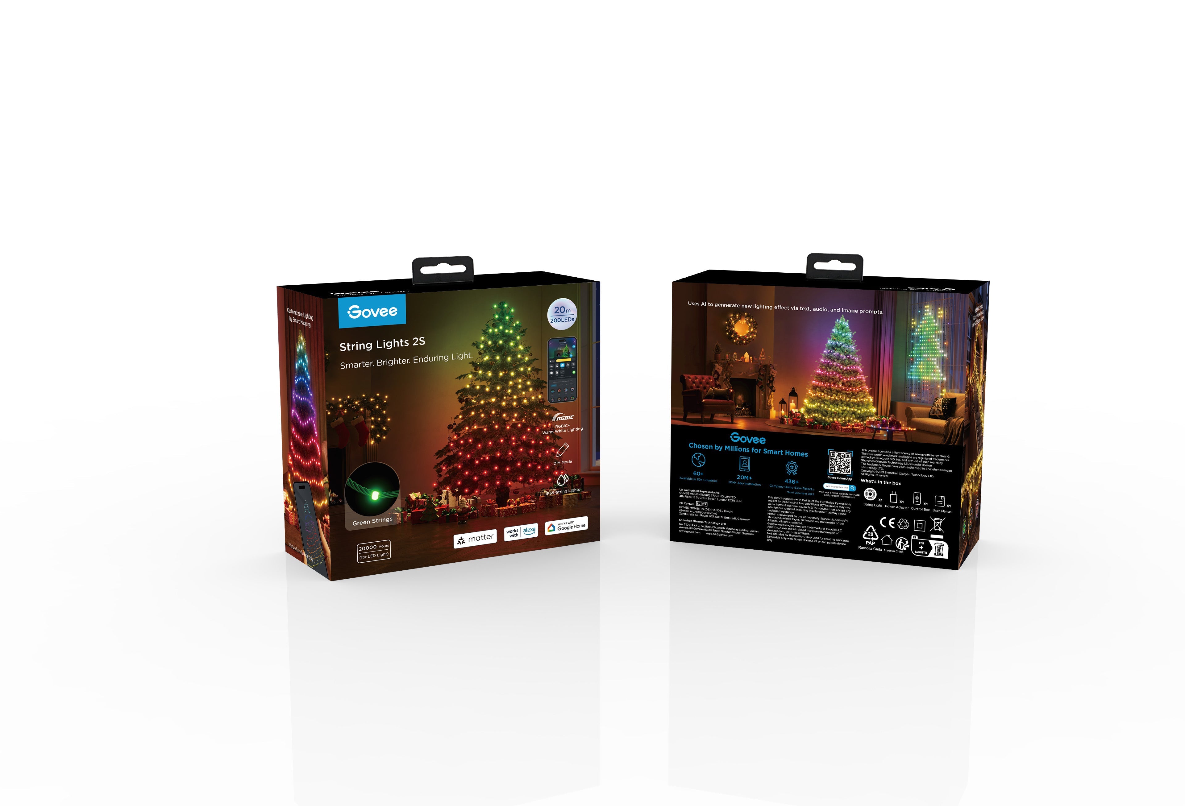 GOVEE XMAS STRING LIGHTS RGBICW IP65 20M