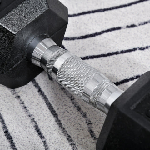 Hexagonal Dumbbells Kit Weight Lifting Exercise for Home Fitness 2x10kg HOMCOM