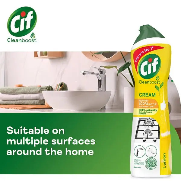Cif Cream Cleaner Lemon 500 ml (Case of 8)