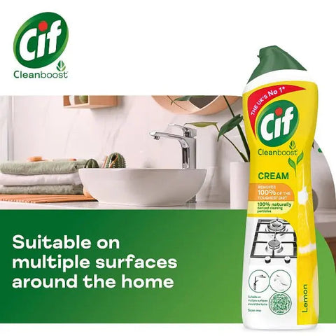 Cif Cream Cleaner Lemon 500 ml (Case of 8)