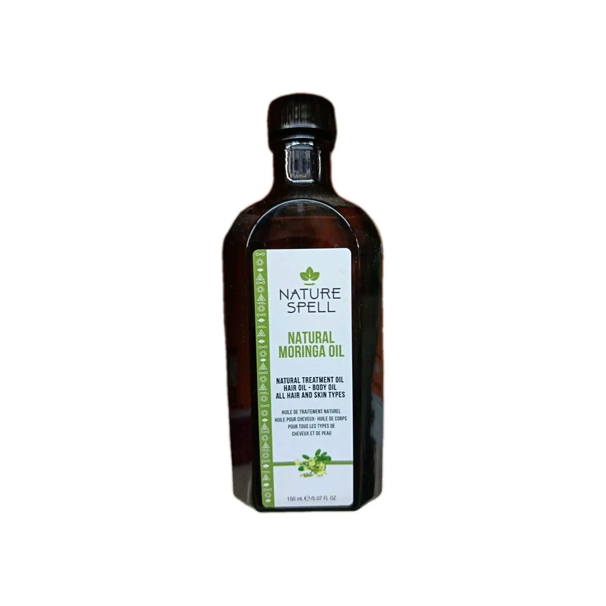Nature Spell Moringa Oil 150ml - Hair & Skin Nourishment, Anti-Frizz, Hydrating
