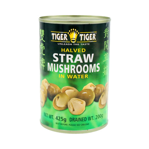 TIGER TIGER Halved Straw Mushrooms In Water 425g