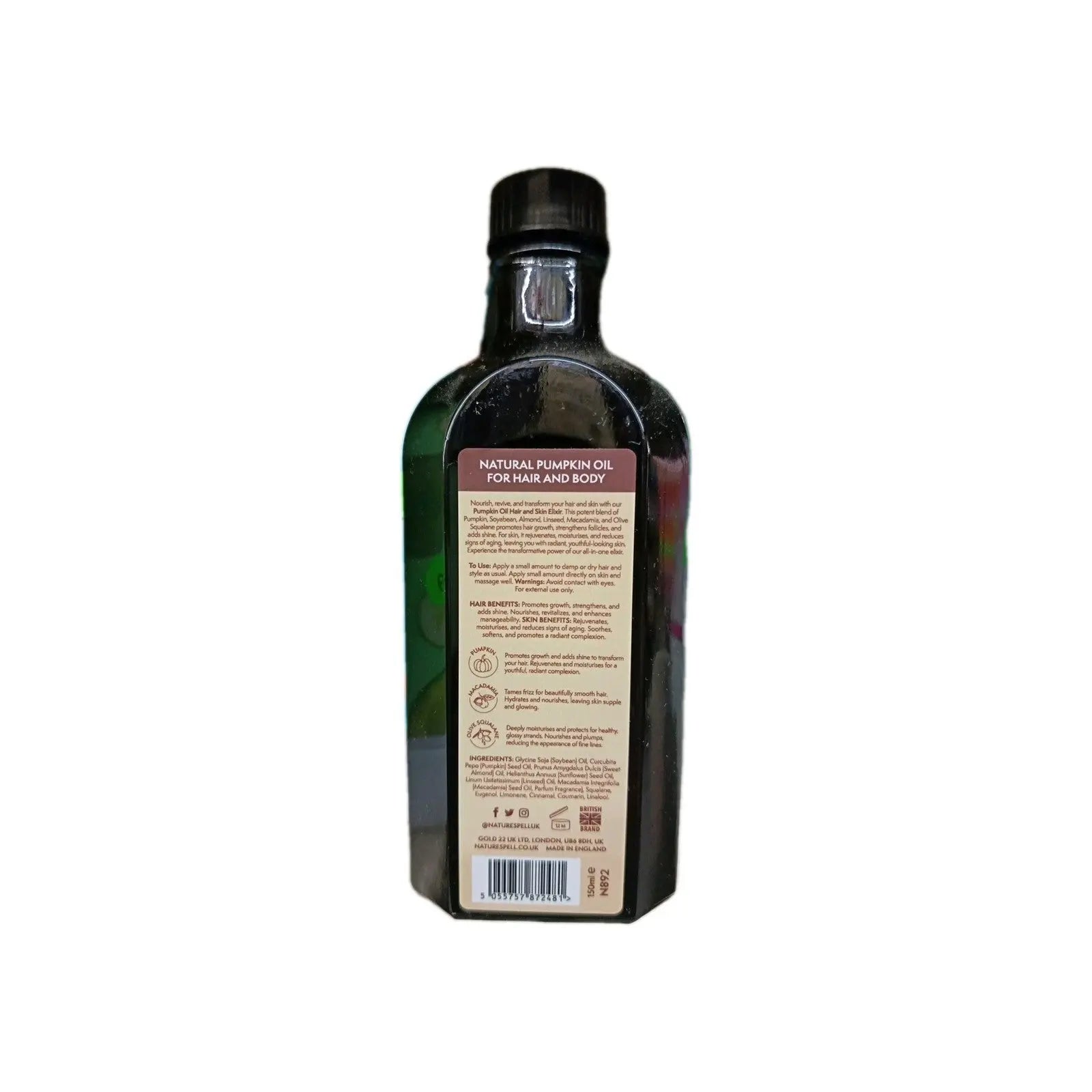 Nature Spell Pumpkin Hair Oil 150ml, Hair Growth Oil, Natural Hair Treatment Oil