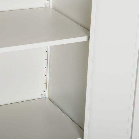 Filing Cabinet Storage Office 2 Doors Adjustable Shelf Metal Vinsetto