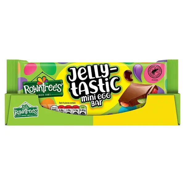 Rowntree's Jelly-Tastic Mini Egg Chocolate Sharing Bar 100g (Case of 18)