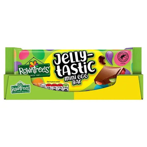 Rowntree's Jelly-Tastic Mini Egg Chocolate Sharing Bar 100g (Case of 18)