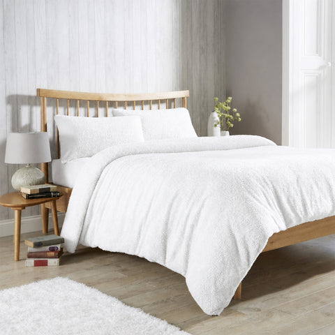OLIVIA ROCCO Teddy Fleece Duvet Cover Set Premium Plush Ultra Cozy Winter Bedding All Season for Single Double King Super King