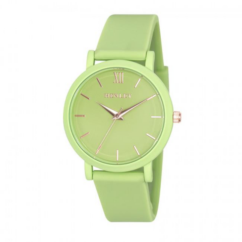Henley Ladies Coloured Case Silicone Sports Watch Green H06178.21