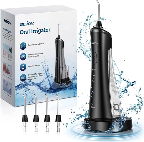Dyzi Cordless Oral Irrigator Dental Water Flosser TB5011 3 Modes IPX7 Black