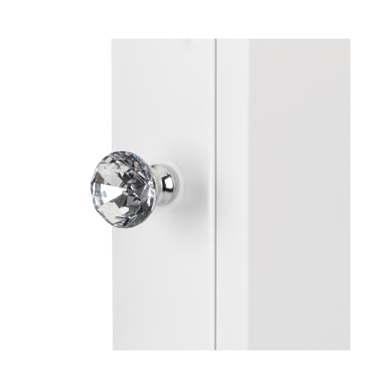 Double Door Mirror Indoor Bathroom Wall Mounted Cabinet Shelf White
