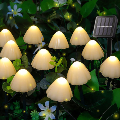 10 Piece Solar Mushroom Lights