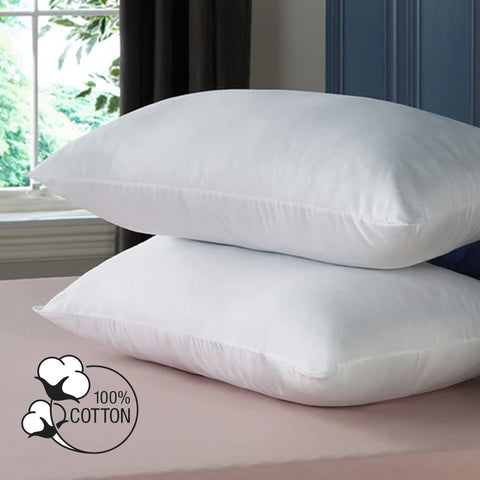 OLIVIA ROCCO 2 Pack Egyptian Cotton Blend Pillows Hotel Quality Soft Medium Support for Restful Sleep Hypoallergenic Durable Bounce Back