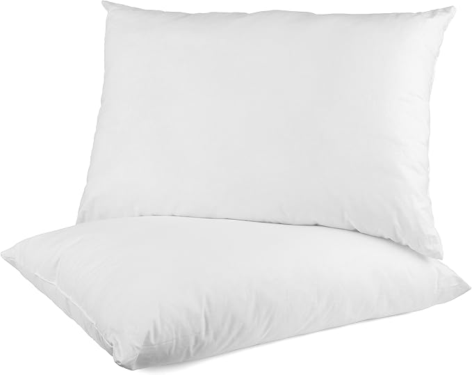 OLIVIA ROCCO 2 Pack Super Bounce Back Pillows Luxury Fibre Filling Soft To Medium Firmness Made In England Premium Quality Bedding