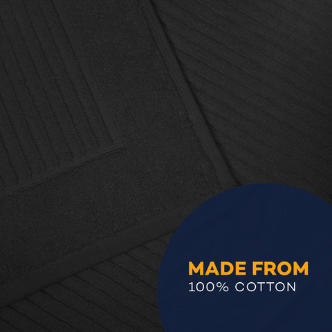 OLIVIA ROCCO Monaco 2 Piece Bath Mat And Pedestal Set Non Slip Water Absorbent 100 Percent Cotton Mats For Safety And Comfort