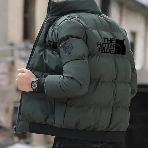 Men's Tiger Logo Padded Cotton Jacket - Short Thick Casual Parka, Winter Trend (S-5XL)