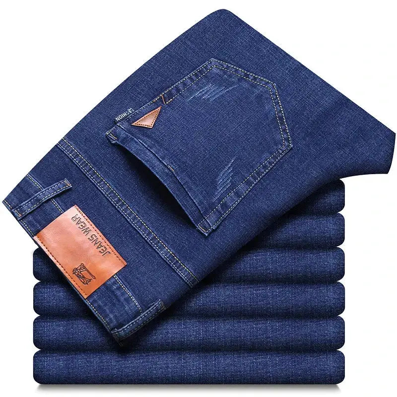 Men's Business Jeans – Classic Stretch Denim Trousers