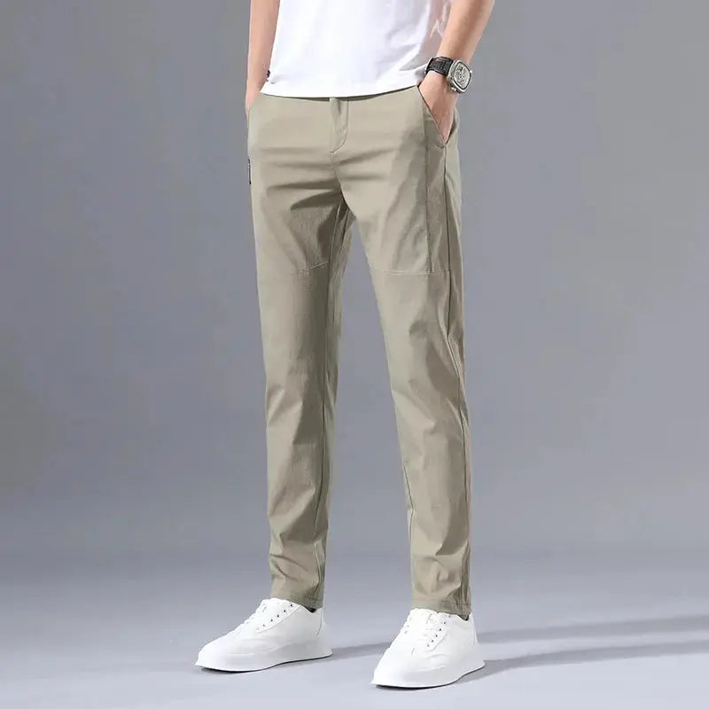 2025 Men's Slim Fit Stretch Classic Chino Pants - Perfect for Casual or Business Wear