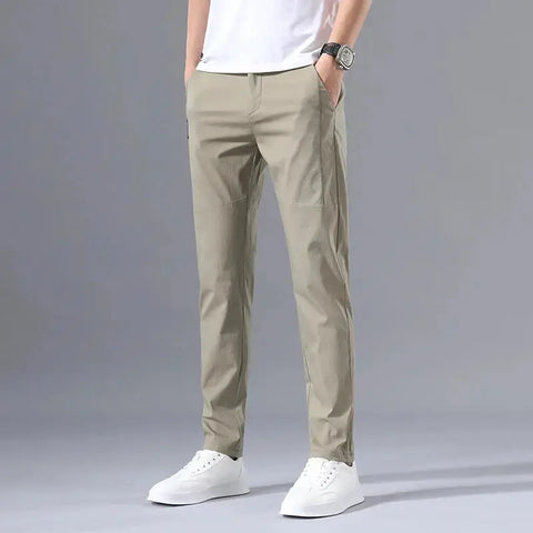 2025 Men's Slim Fit Stretch Classic Chino Pants - Perfect for Casual or Business Wear