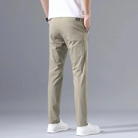 2025 Men's Slim Fit Stretch Classic Chino Pants - Perfect for Casual or Business Wear