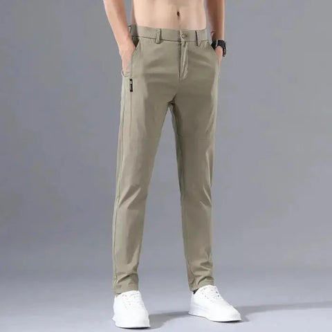 2025 Men's Slim Fit Stretch Classic Chino Pants - Perfect for Casual or Business Wear