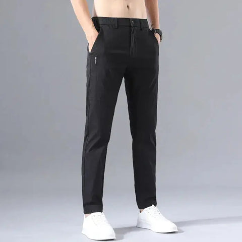2025 Men's Slim Fit Stretch Classic Chino Pants - Perfect for Casual or Business Wear