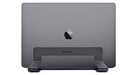 Macally Vertical Laptop Stand for Desk - Adjustable Desk Laptop Holder for Universal Compatibility - Saves Space & Improves Airflow