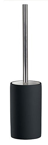 KW "Pure" Porcelain Toilet Brush and Holder (Black)