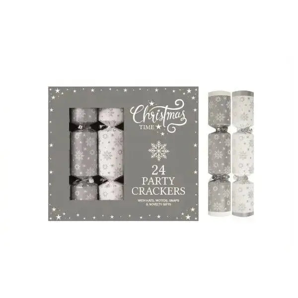 24 x 9" Mini Silver Stars Cracker Party Box