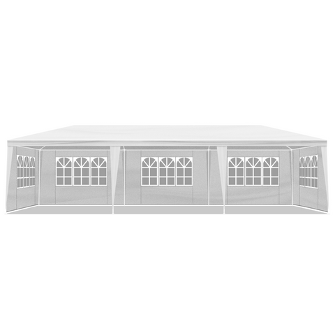 10'x30' Outdoor Party Tent with 8 Removable Sidewalls, Waterproof Canopy Patio Wedding Gazebo, White